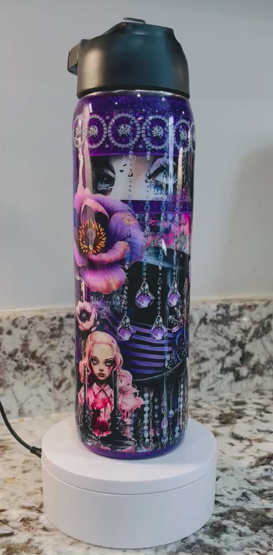 The Eyes Have It 25oz Duo Hydro Bottle EpoxyTumbler – Insulated Stainless Steel Bottle with 2 Lids & Straw