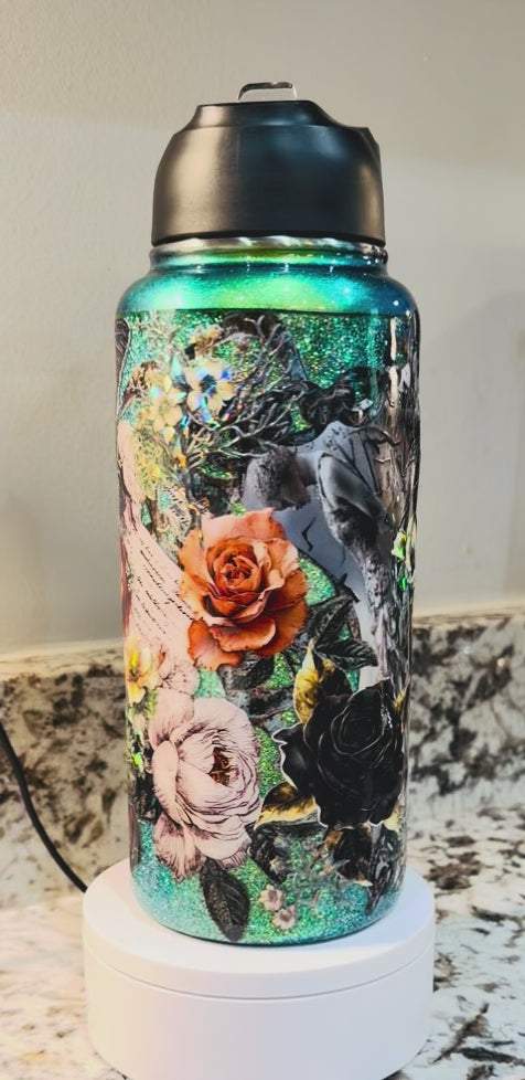 Statuesque 32 oz Duo Hydro Bottle EpoxyTumbler – Insulated Stainless Steel Bottle with Lids & Straw