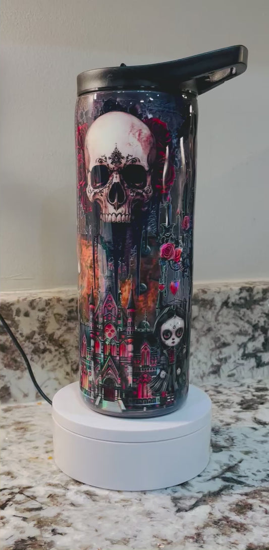 The Adam’s Family 25oz Duo Skinny EpoxyTumbler – Insulated Stainless Steel Bottle with 2 Lids & Straw