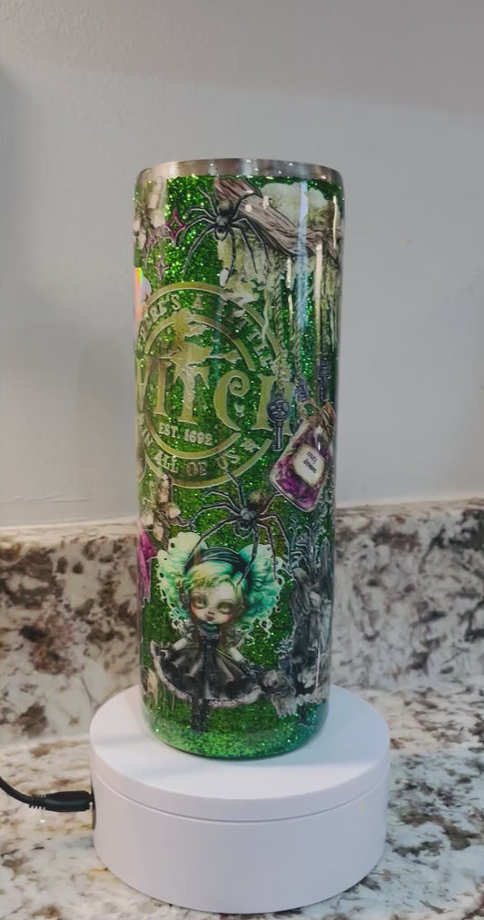 Wicked 20 oz EpoxyTumbler – Insulated Stainless Steel Skinny Cup with Lid & Straw
