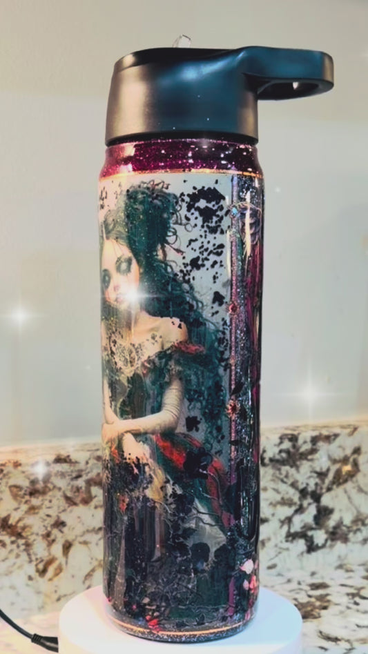 Sadness 25oz Duo Hydro Bottle EpoxyTumbler – Insulated Stainless Steel Bottle with 2 Lids & Straw