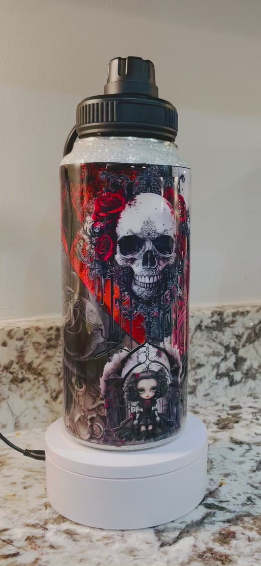 “Keep Going” 32 oz Duo Hydro Bottle EpoxyTumbler – Insulated Stainless Steel Bottle with Lids & Straw