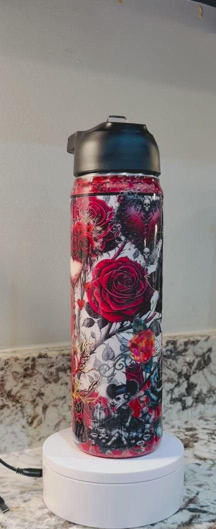 Play Date 25oz Duo Hydro Bottle EpoxyTumbler – Insulated Stainless Steel Bottle with 2 Lids & Straw