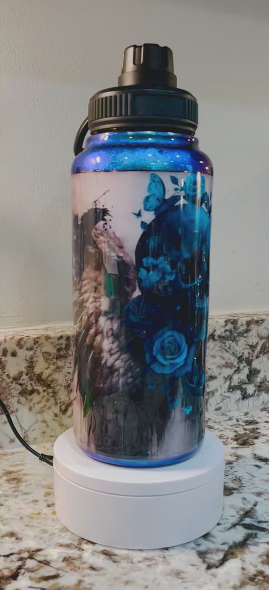 The Blueprint 32 oz Duo Hydro Bottle EpoxyTumbler – Insulated Stainless Steel Bottle with Lids & Straw