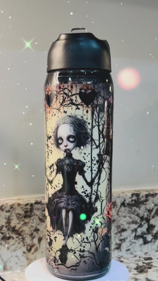 Swinging 25oz Duo Hydro Bottle EpoxyTumbler – Insulated Stainless Steel Bottle with 2 Lids & Straw